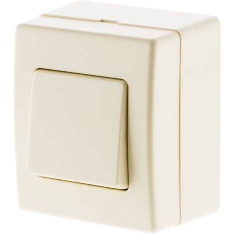 Bouton poussoir 10A saillie - Blanc - Beijing - Zenitech