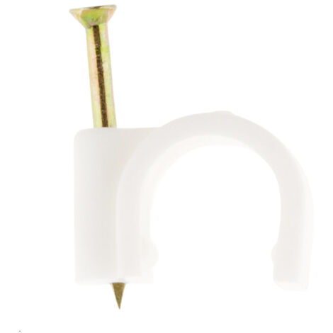 Lot de 100 crochets de fixation Ø12mm - Blanc - Zenitech (1/3)