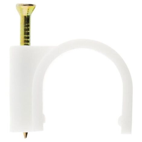 Lot de 20 crochets fixation Ø6mm - Blanc - Zenitech (1/3)