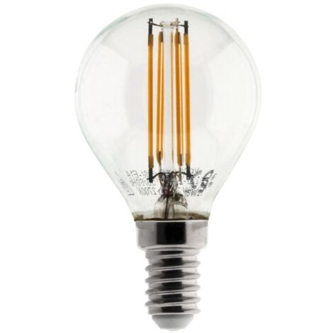Ampoule déco filament LED sphérique 4W E14 470lm 2700K - Blanc chaud - Zenitech