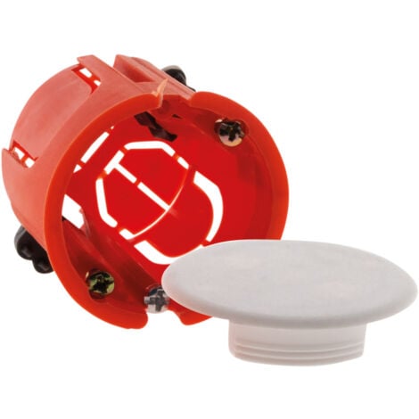 Boîte applique murs creux placo Ø40x40mm - Rouge - Zenitech