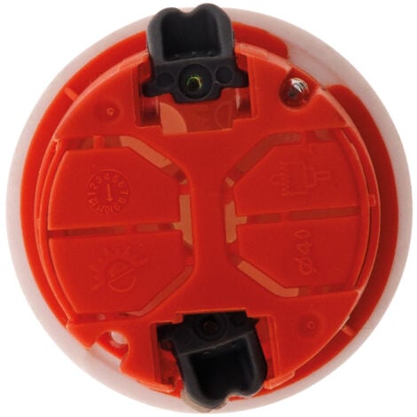 Boîte applique murs creux placo Ø40x40mm - Rouge - Zenitech