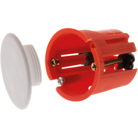 Boîte applique murs creux placo Ø40x40mm - Rouge - Zenitech