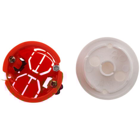 Boîte applique murs creux placo Ø40x40mm - Rouge - Zenitech