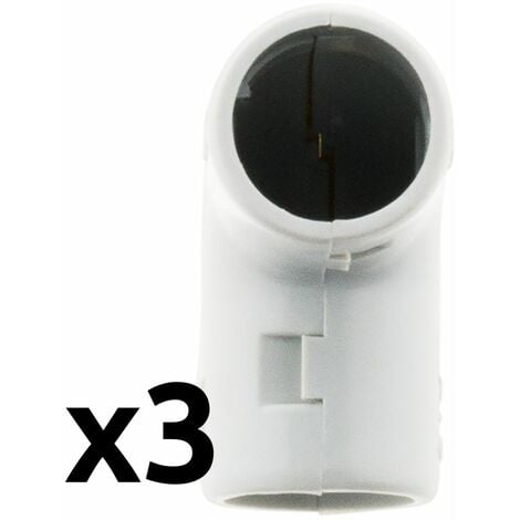 Lot de 3 équerres IRL Ø16mm - Gris - Zenitech