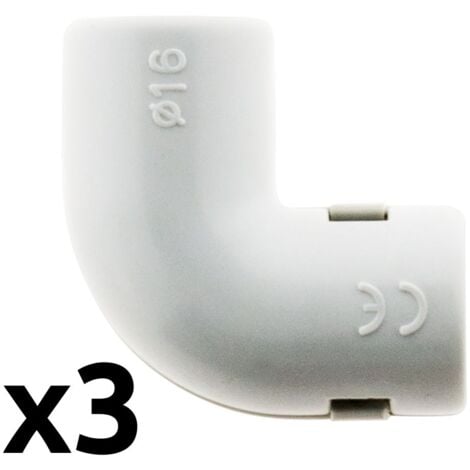 Lot de 3 équerres IRL Ø16mm - Gris - Zenitech