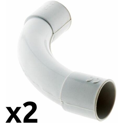 Lot de 2 courbes pour tube IRL Ø16mm - Gris - Zenitech