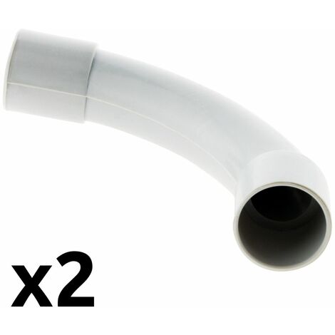 Lot de 2 courbes pour tube IRL Ø16mm - Gris - Zenitech