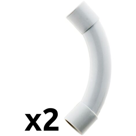 Lot de 2 courbes pour tube IRL Ø16mm - Gris - Zenitech