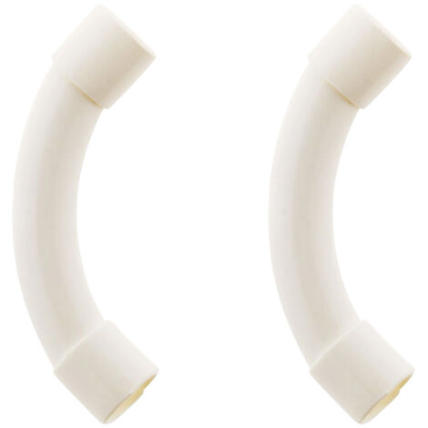 Lot de 2 courbes grand rayon Ø16mm - Blanc - Zenitech