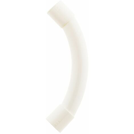 Courbe grand rayon Ø25mm - Blanc - Zenitech