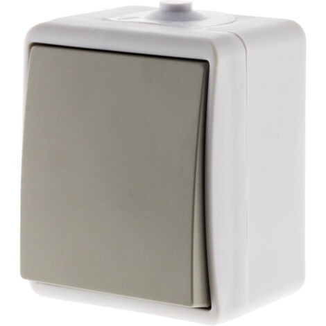 Poussoir Mini IP54 - Gris clair - Zenitech