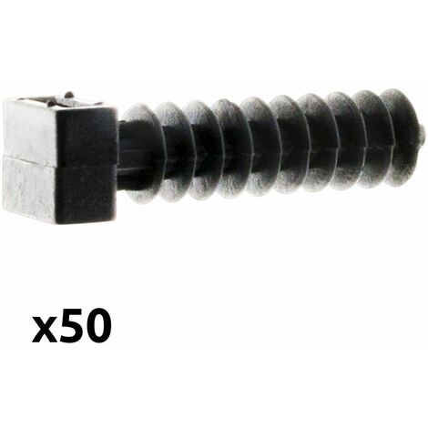 Zenitech Lot 100 Embases Noires Pour Chevilles | Fixation Tubes | Bricolage Plomberie