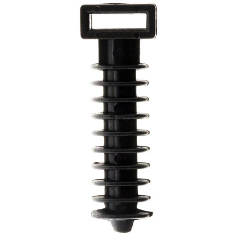 Zenitech – Lot de 100 embases noires pour chevilles – Plastique robuste pour tubes de différents diamètres – Fixation avec colliers de serrage standards