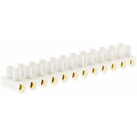 Barrette 12 plots section 6mm² - Blanc - Zenitech (1/5)