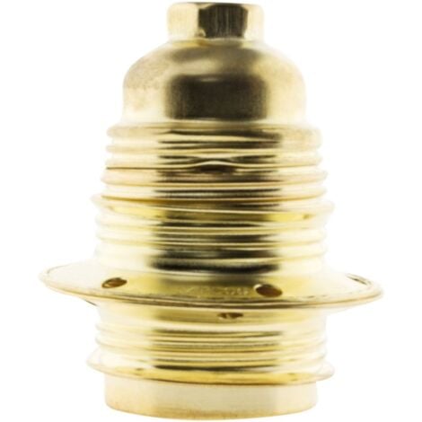 Douille E27 Acier Laitonné double bague borne de terre - Zenitech