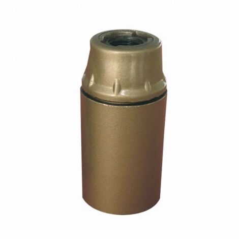 Zenitech – Douille lisse sans bague E14 doré – Thermoplastique résistant – Tension 250V – Courant 2A – Pour installation luminaires