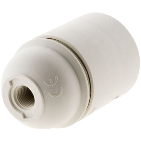 Douille lisse sans bague - E27 - blanc - Zenitech