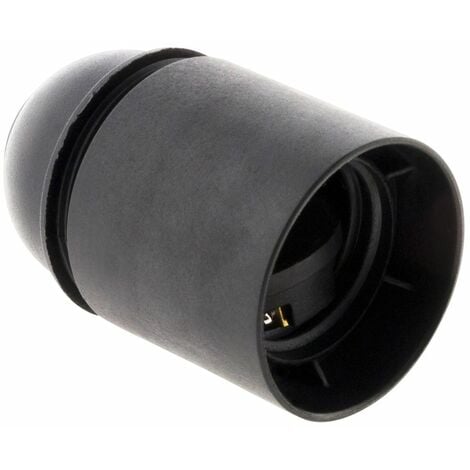 Douille lisse sans bague - E27 - noir - Zenitech