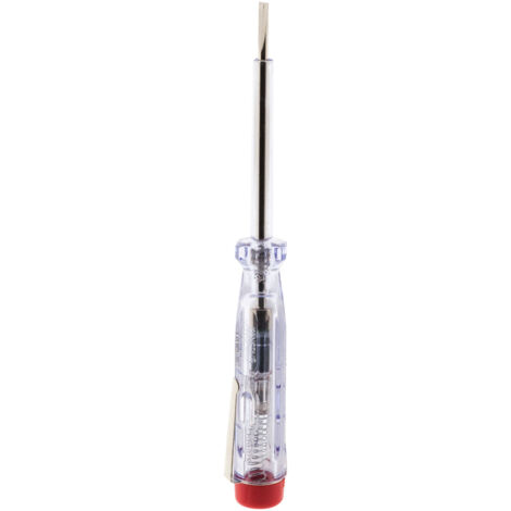 Zenitech – Tournevis testeur de tension plat 3x140mm 250V – Vérification circuits électriques – Compact pour espaces restreints – Voyant lumineux (1/4)