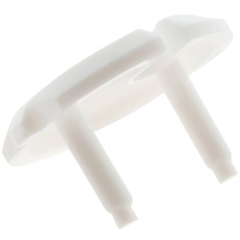 Zenitech – Lot de 3 caches prises 2 P+T – Blanc – Protection enfant avec clé d'extraction – IP20 – Polypropylène – Dimensions 35x35x20mm