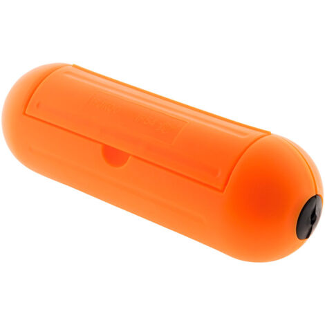 Zenitech – Boîtier de protection étanche pour prolongateur – IP54 – Couleur orange – Pour sécuriser connexions électriques extérieures