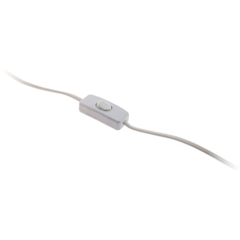 Cordon avec interrupteur pour luminaire 1,5m - Blanc - Zenitech