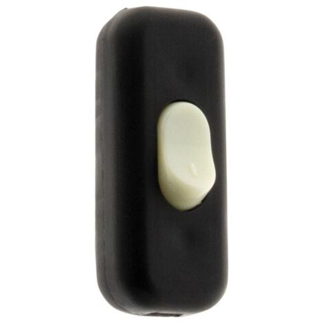 Interrupteur 2A Unipolaire Luminescent - Noir - Zenitech (1/3)
