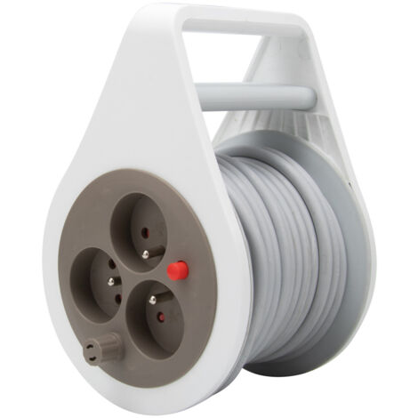 Zenitech - Avvolgitore Elettrico A Design Con 3 Prese, 7 Metri, Rosa - Compatto E Sicuro - 2