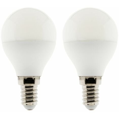 Lot de 2 ampoules LED Sphérique 5W E14 400lm 2700K - Zenitech