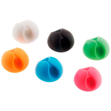 Lot de 6 clips auto-collants pour cordons et câbles - Zenitech (1/4)