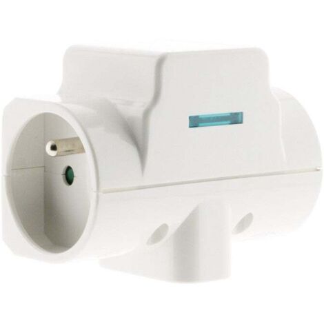 Zenitech – Multiprise parafoudre 2 prises 16A + 1 prise 6A – Protection jusqu'à 6KV – Conforme norme EN 61643-11 – Blanc - 2x16A