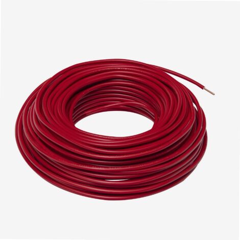 Zenitech – Câble d'alimentation électrique H07V-U 1,5mm² rouge – Longueur 25m – Puissance 3680W sous 230V – Usage intérieur pour appareils électriques
