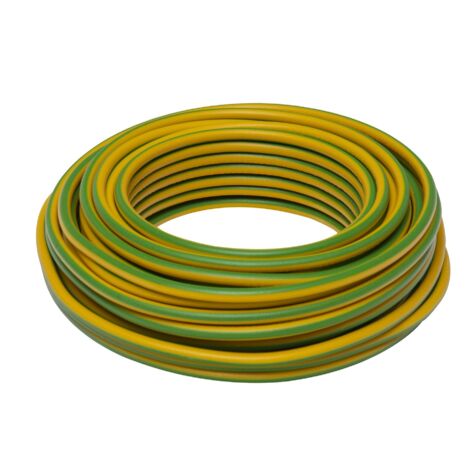 Câble d'alimentation électrique H07V-U 2,5mm² Jaune et Vert - 10m - Zenitech (1/5)