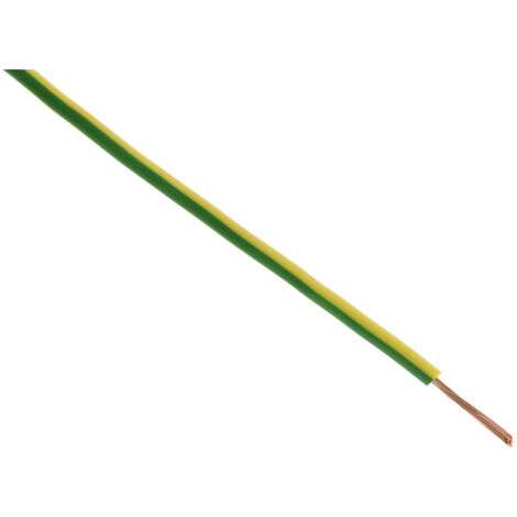 Câble d'alimentation électrique H07VK 1x1,5mm² Jaune et Vert - 10m - Zenitech