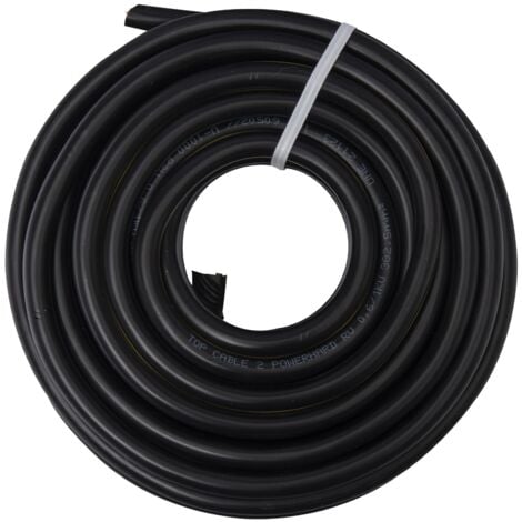 Câble d'alimentation électrique U-1000 R2V 3G2,5mm² noir - 10m - Zenitech
