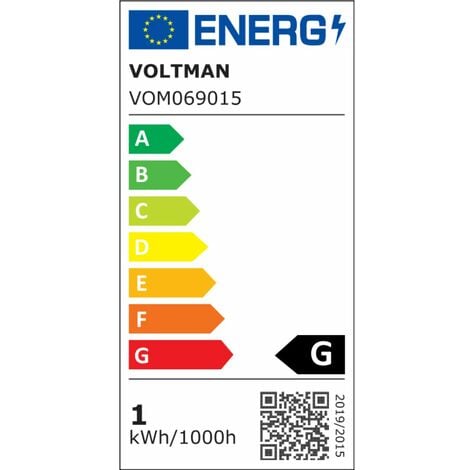 Applique de salle de bain 53cm Noire (16W 1280lm 4000K IP44) - Voltman