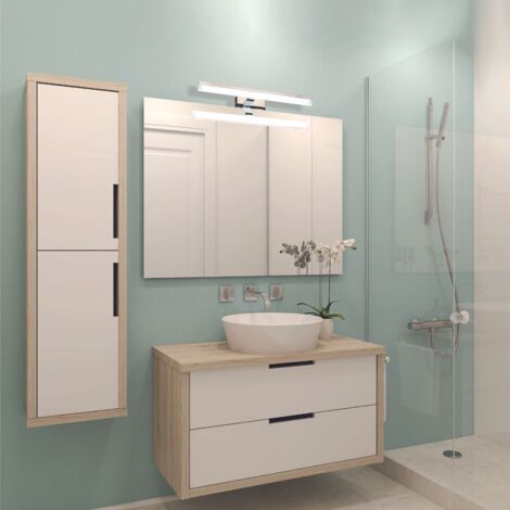 Applique de salle de bain 78cm Noire (20W 1600lm 4000K IP44) - Voltman