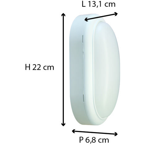 Hublot extérieur rond ip54 (1050lm 6500k a++) blanc - voltman
