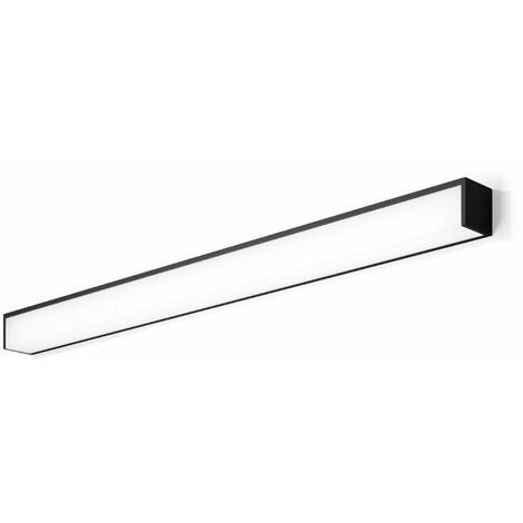 Réglette spécial Salle de Bains IP44 (60cm 18W 1250lm 4000K) - Noire - Voltman