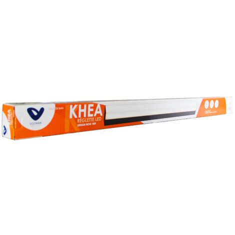 Réglette spécial Salle de Bains IP44 (90cm 18W 1410lm 4000K) - Noire - Voltman
