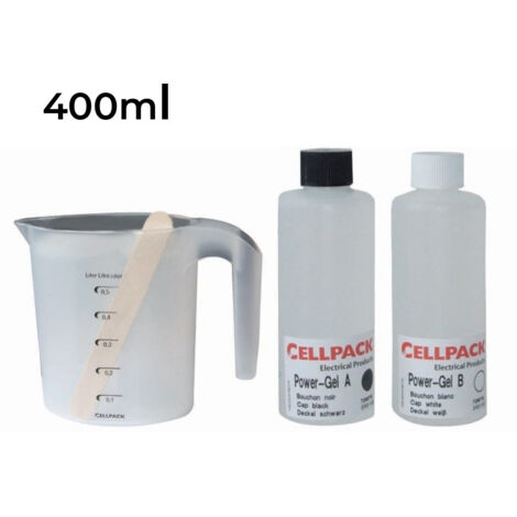 Cellpack – Gel bi-composant étanchéité 400ml – Indice de protection IP68 – Pour installations électriques en environnements humides