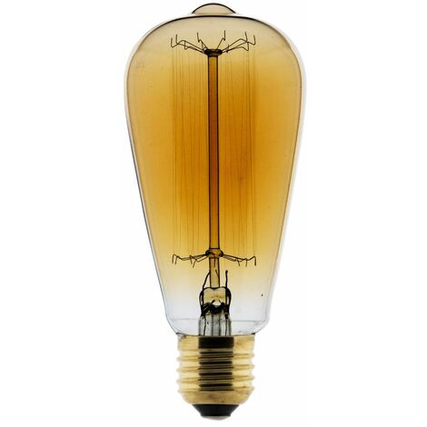 Ampoule Déco filament carbone Edison 25W E27 2700K (blanc chaud)