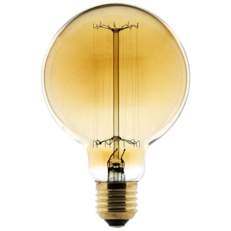 Ampoule déco filament carbone Globe 95 25W E27 2700K - Blanc chaud - Elexity