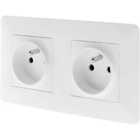 Prise 16A Blanc Double - Artezo - Zenitech