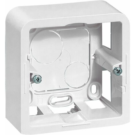 Legrand – Cadre en saillie Mosaic 40 mm – 2 modules – Montage apparent – Fixation par vis – Compatible avec toutes les fonctions Mosaic