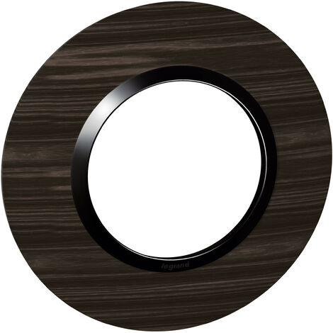 Plaque de finition ronde 1 poste - Dooxie finition bois - Legrand