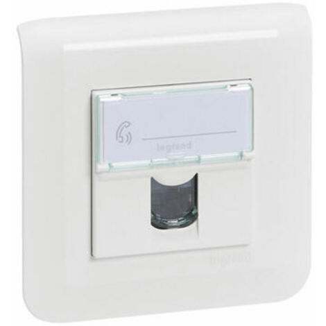 Legrand – Prise RJ45 CAT 6 à vis complète – Installation facile – Connexion haut débit pour PC et imprimantes – Norme NF C 15-100