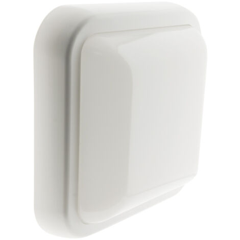 Hublot carré LED 15W 1050lm IP44 Blanc - Zenitech (1/4)