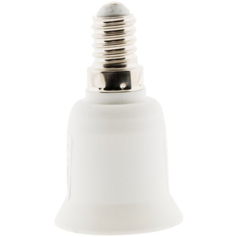 Adaptateur de douille pour ampoules - fiche mâle B22 vers fiche femelle E27  - Blanc - Zenitech